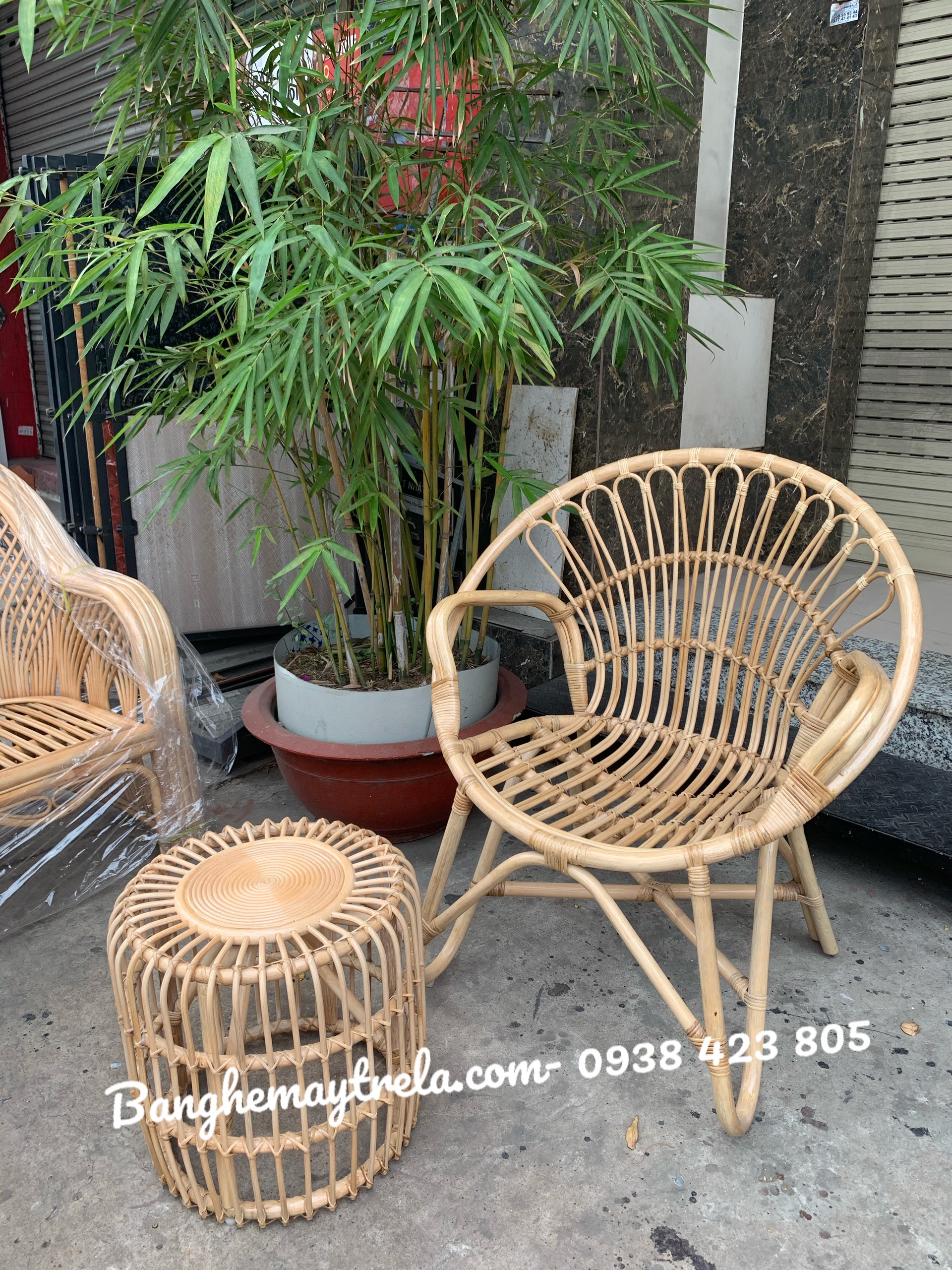 Ghế đơn mây đuôi công